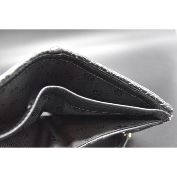 Tory Burch Black Bifold Women's Wallet Tassel Pebbled Leather - Picture 10 of 10